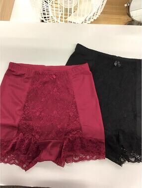 Rhonda shear pin up briefs 2 pack size medium high rise ruched lace new HSN